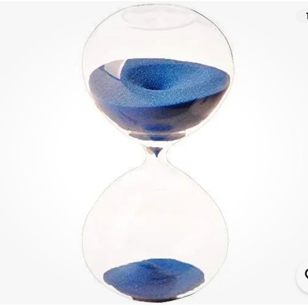 Super Beautiful Transparent Glass Hourglass Sand Timer 60 Minutes with blue